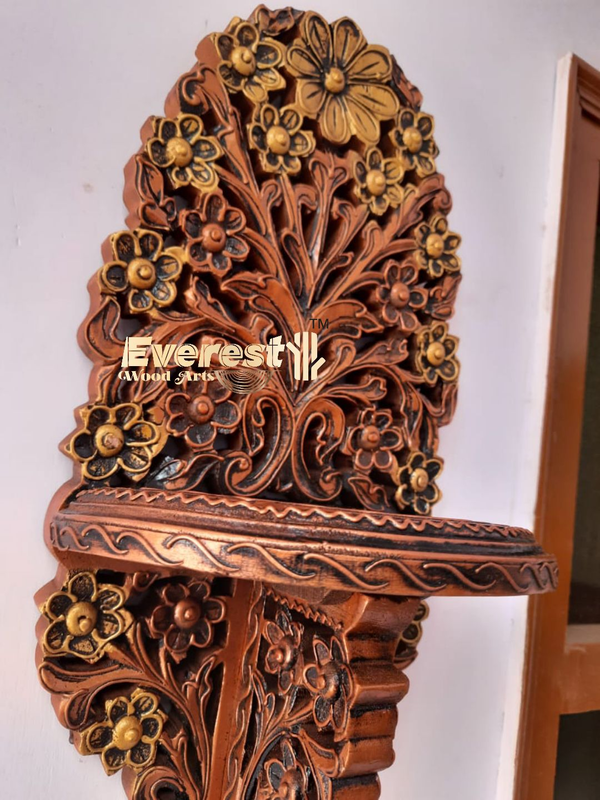 Wooden Carved Wall Shelf